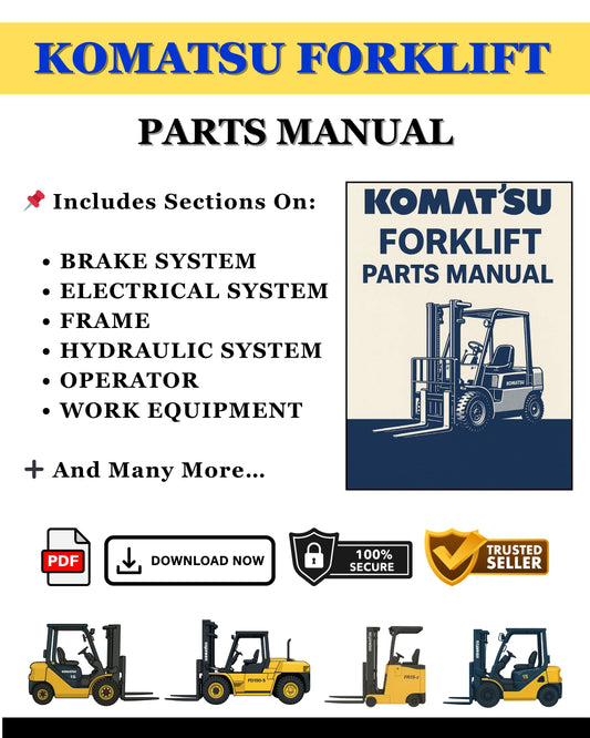  Komatsu FG 40-10US-B Forklift Parts Manual SN 136100-137636