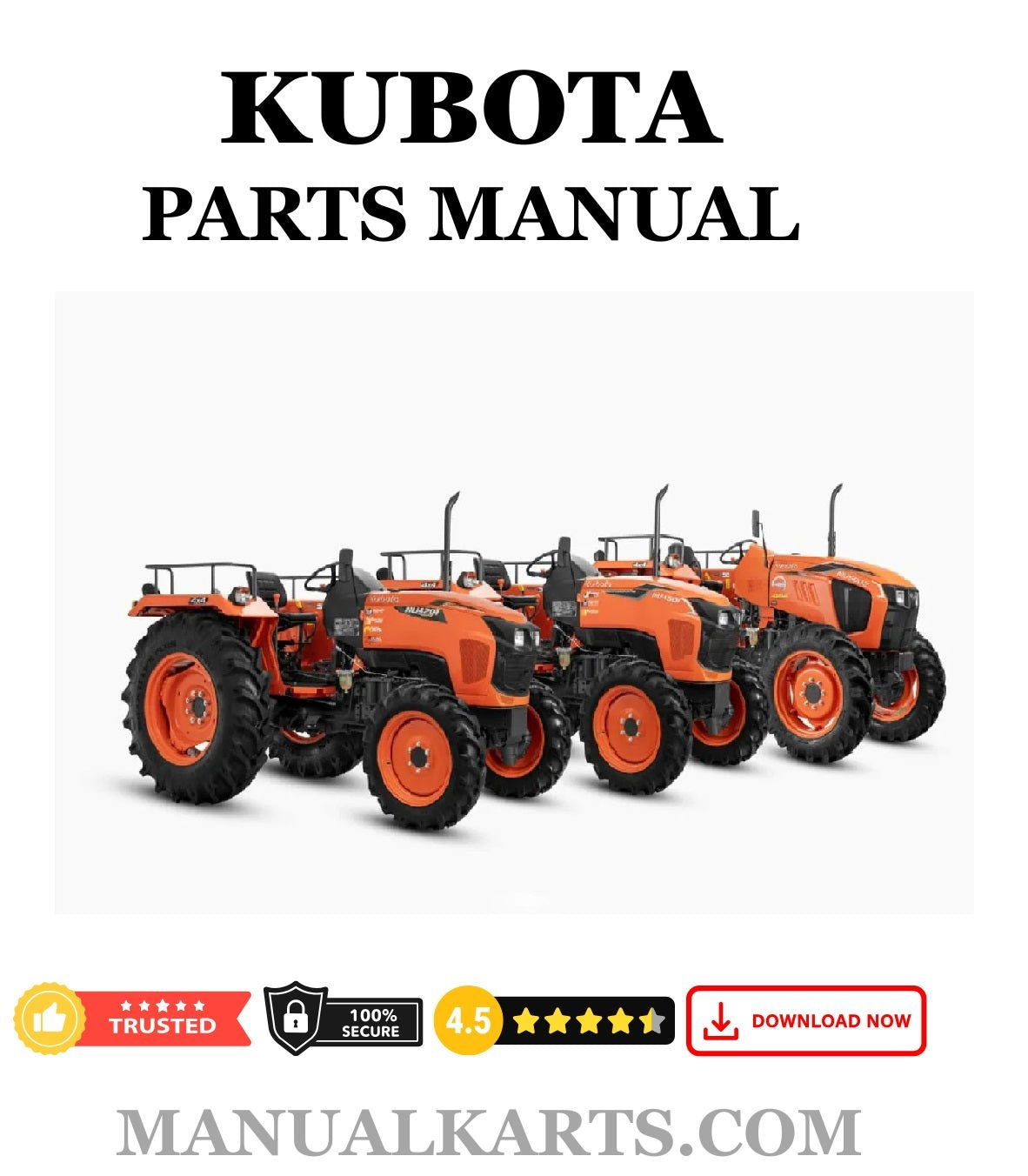 All latest Kubota Tractor Parts Manual Download PDF SET