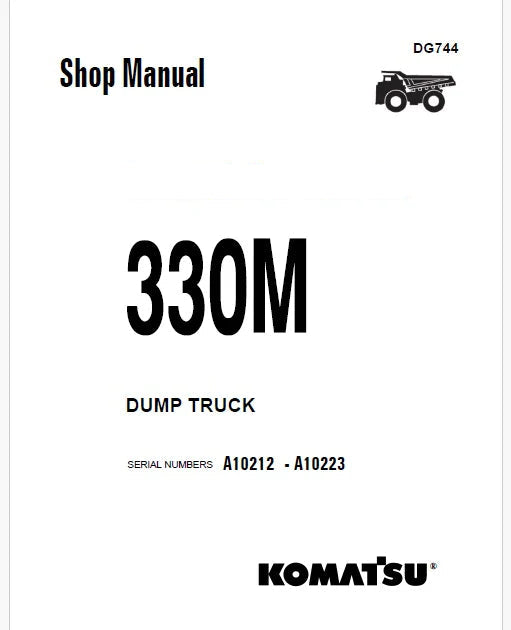 Komatsu 330M Dump Truck Pdf Repair Service Manual Sn A10212 - A10223