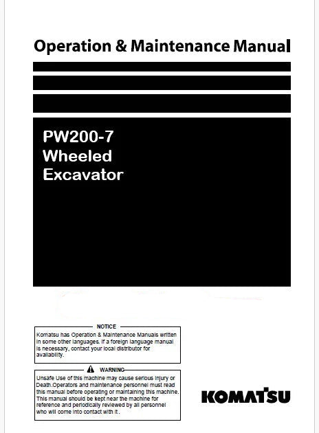 Komatsu PW200-7 Wheeled 