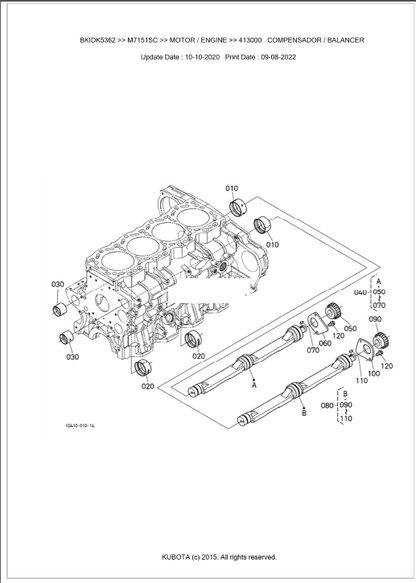 All latest Kubota Tractor Parts Manual Download PDF SET