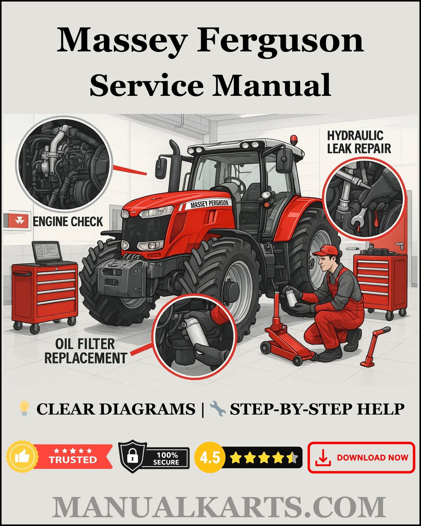 Massey Ferguson 1735M 1740M 1750M 1755M 1760M Compact Tractor pdf Service Manual