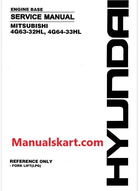 Mitsubishi 4G63-32HL, 4G64-33HL Series Engine Pdf Repair Service Manual