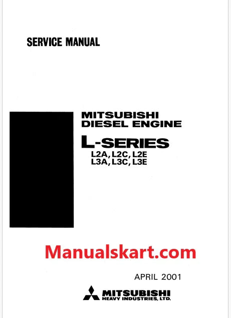 Mitsubishi L2A, L2C, L2E, L3A, L3C, L3E Diesel Engine Pdf Repair Service Manual