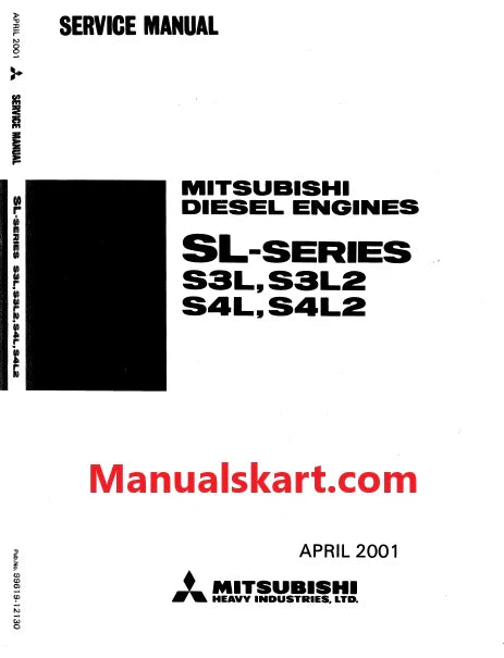 Mitsubishi S3L, S3L2, S4L, S4L2 SL-Series Diesel Engine Pdf Repair Service Manual