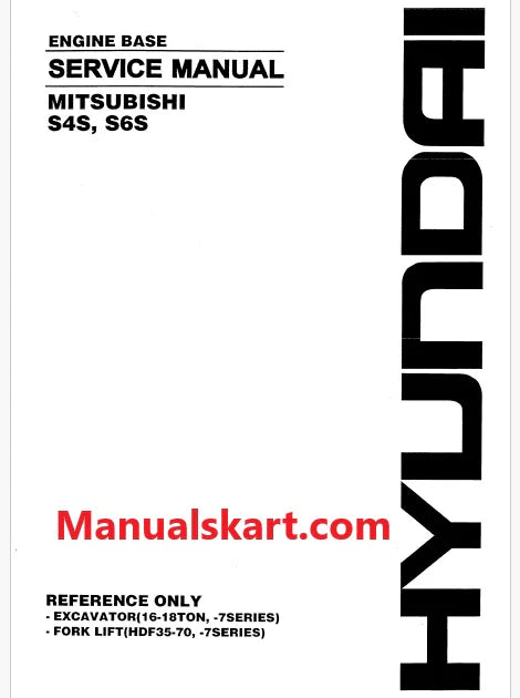 Mitsubishi S4S, S6S Series Engine Pdf Repair Service Manual