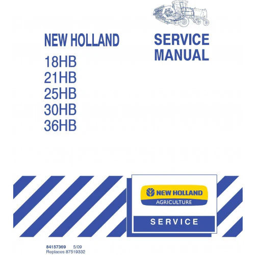 New Holland Durabine 416, Durabine 419, Durabine 416 Specialty Disc Header Pdf Repair Service Manual (p. Nb. 48049006)