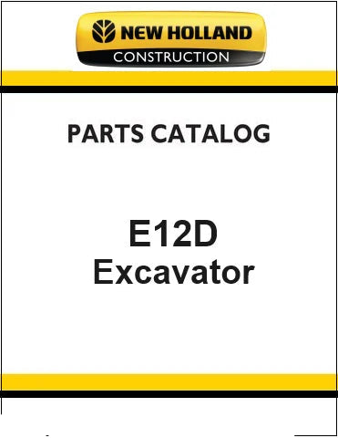 New Holland E12D Mini Crawler Excavator Pdf Parts Catalog Manual