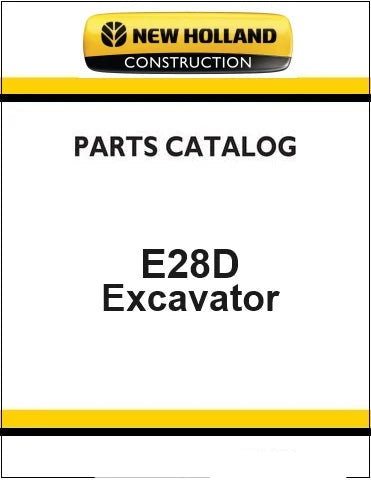 New Holland E28D Mini Crawler Excavator Pdf Parts Catalog Manual