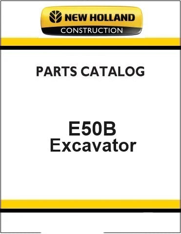 New Holland E50B Crawler Excavator Pdf Parts Manual