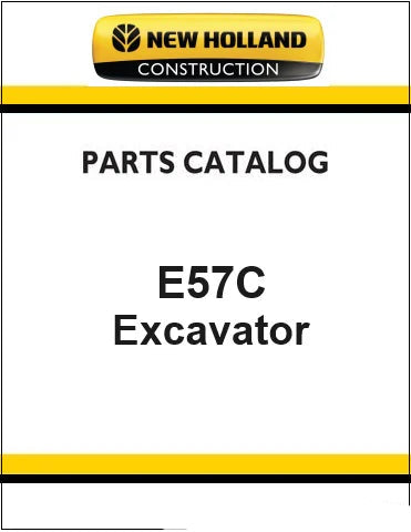 New Holland E57C Mini Crawler Excavator Pdf Parts Catalog Manual (CAB)