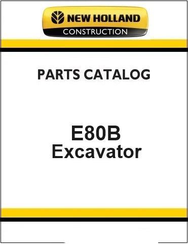 New Holland E80B Crawler Excavator Pdf Parts Manual