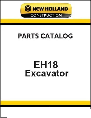 New Holland EH18 Mini Crawler Excavator Pdf Parts Manual