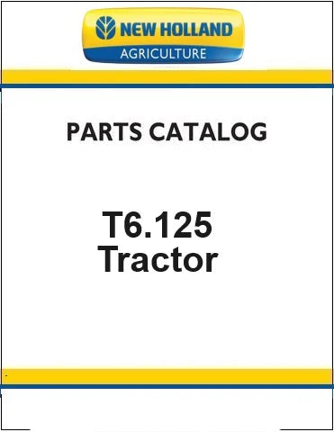 New Holland T6.125 Tractor Pdf Parts Manual (Tier 4B)