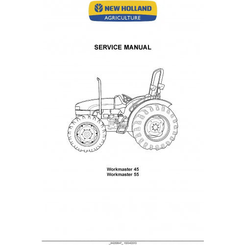 New Holland Workmaster 45, Workmaster 55 Tractor Pdf Repair Service Manual (p. Nb. 84269847)