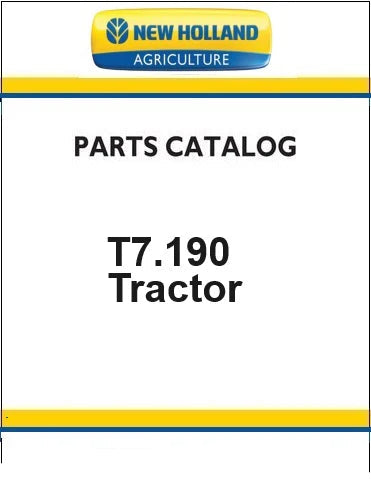 New Holland T7.190 Autocommand Tractor Pdf Parts Manual (Stage V)