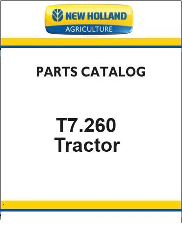 New Holland T7.260 Tractor Pdf Parts Manual (Stage V)