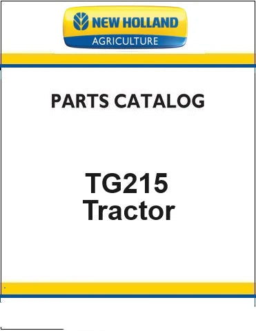 New Holland TG215 Tractor Pdf Parts Manual