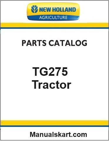 New Holland TG275 Tractor Pdf Parts Catalog Manual