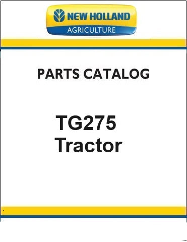 New Holland TG275 Tractor Pdf Parts Manual