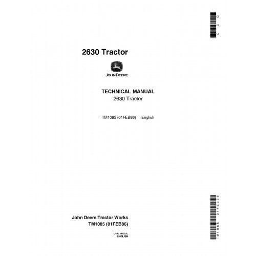 PDF 2630 John Deere Utility Tractor (TM1085) Technical Manual