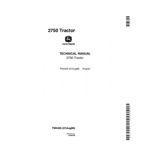 PDF 2750 John Deere Tractor (TM4405) Service Technical Manual
