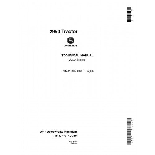 PDF 2950 John Deere Tractor (TM4407) Service Technical Manual 
