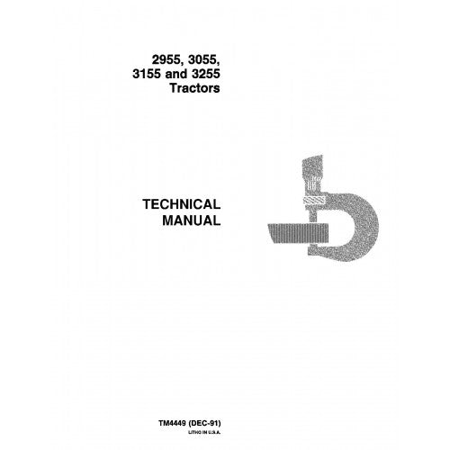 PDF 2955, 3055, 3155 and 3255 John Deere Tractor (TM4449) Service Repair Manual