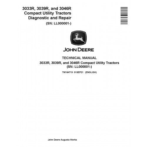 PDF 3033R, 3039R and 3046R John Deere Tractor (TM164719) Service Technical Manual
