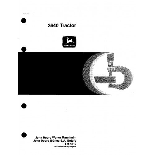 PDF 3640 John Deere Tractor (TM4419) Service Technical Manual