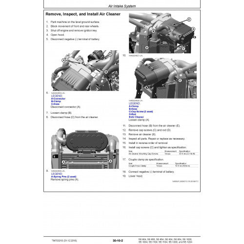 Download John Deere 5E-804, 5E-850, 5E-854, 5E-904, 5E-954, 5E-1000, 5E-1004, 5E-1100, 5E-1104, 5E-1200, 5E-1204 Tractor (TM703919) Repair Technical Manual