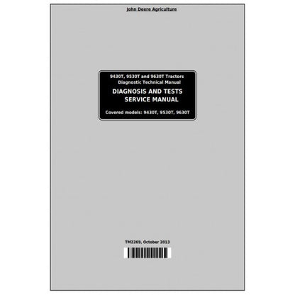 PDF 9430T, 9530T, 9630T John Deere Tracks Tractor (TM2269) Diagnosis and Tests Service Manual