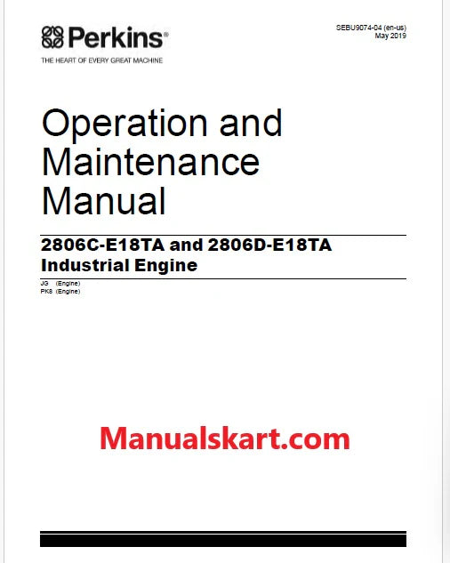 Perkins 2806C-E18TA and 2806D-E18TA Industrial Engine Pdf Operation and Maintenance Manual