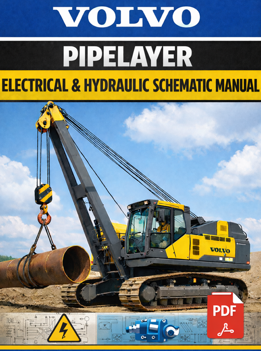 VOLVO PL3005D PIPELAYER ELECTRICAL & HYDRAULIC SCHEMATIC PDF MANUAL