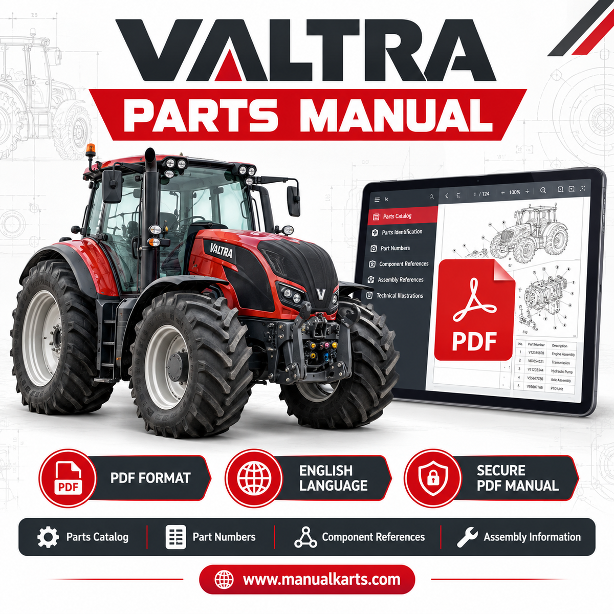 Valtra A750E Tractor PDF Part Manual
