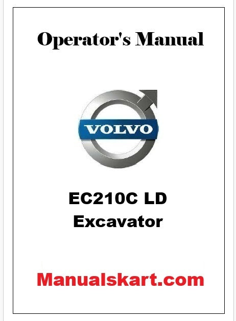 Volvo EC210C LD Excavator Pdf Operator's Manual