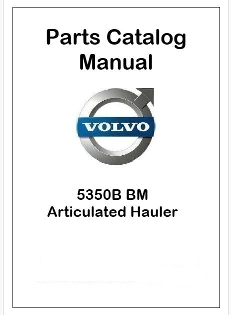 Volvo 5350B BM Articulated Hauler Pdf Parts Catalog Manual