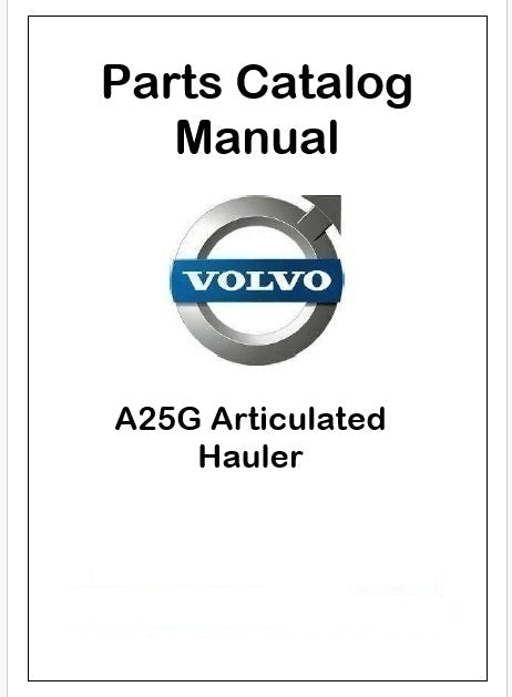 Volvo A25G Articulated Hauler Pdf Parts Catalog Manual
