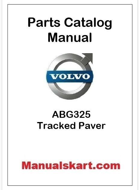 Volvo ABG325 Tracked Paver Pdf Parts Catalog Manual PID:56261480