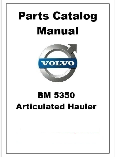 Volvo BM 5350 Articulated Hauler Pdf Parts Catalog Manual