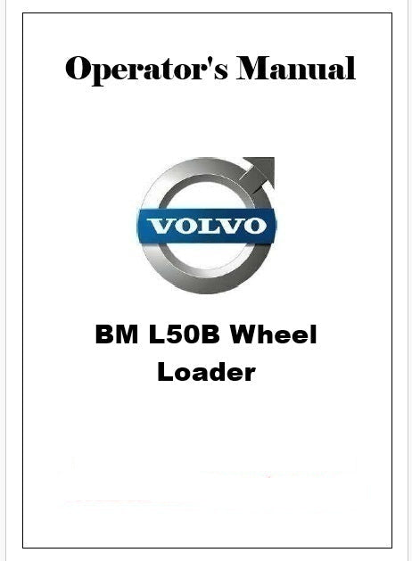 Volvo BM L50B Wheel Loader Pdf Operator's Manual