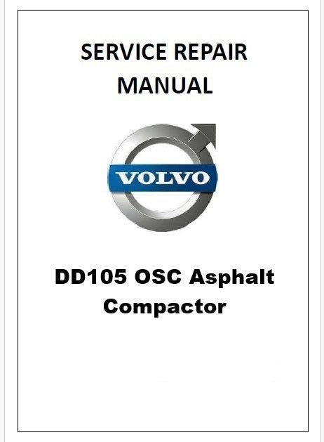 Volvo DD105 OSC Asphalt Compactor Pdf Repair Service Manual