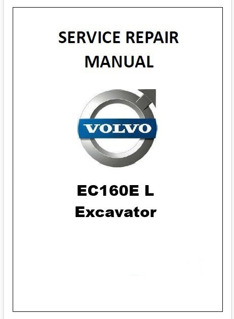 Volvo EC160E L Excavator Pdf Repair Service Manual