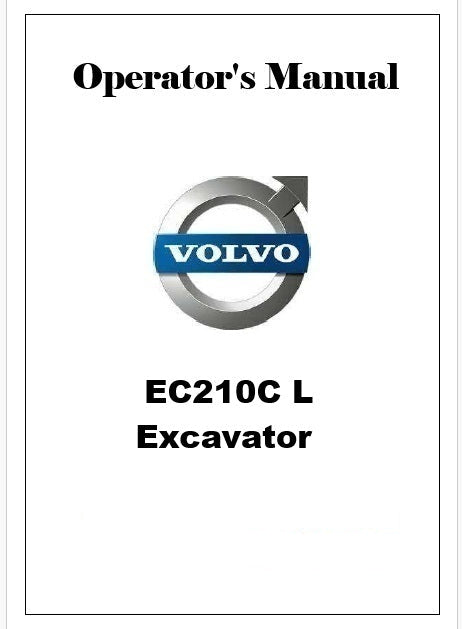 Volvo EC210C L Excavator Pdf Operator's Manual