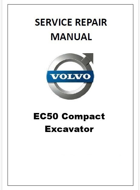 Volvo EC50 Compact Excavator Pdf Repair Service Manual