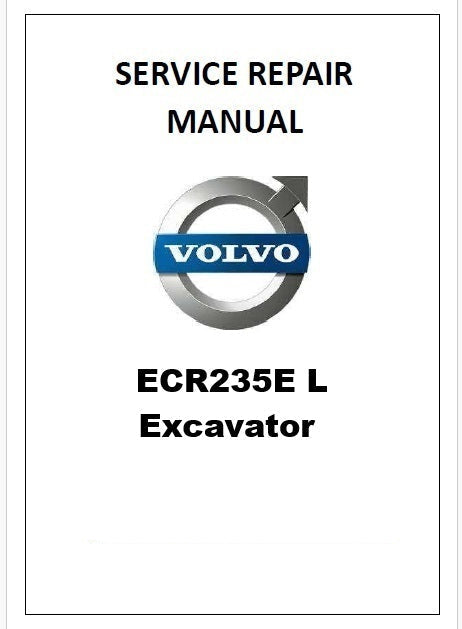 Volvo ECR235E L Excavator Pdf Repair Service Manual