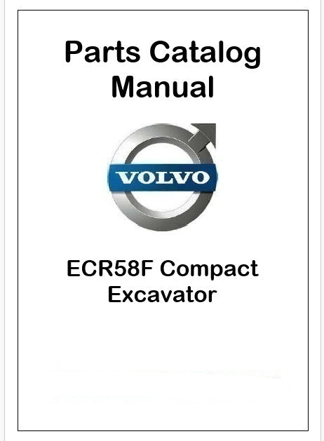 Volvo ECR58F Compact Excavator Pdf Parts Catalog Manual