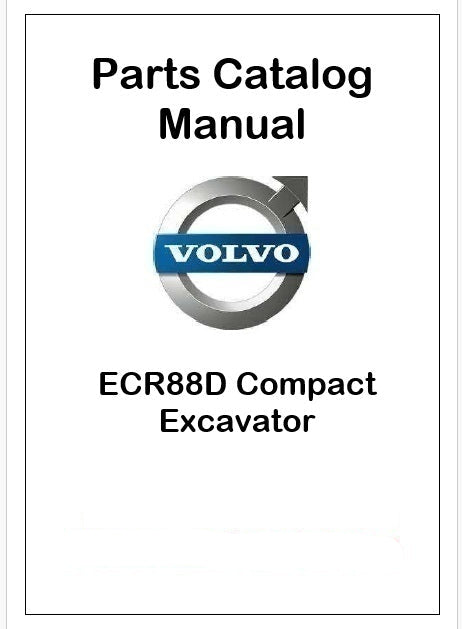 Volvo ECR88D Compact Excavator Pdf Parts Catalog Manual