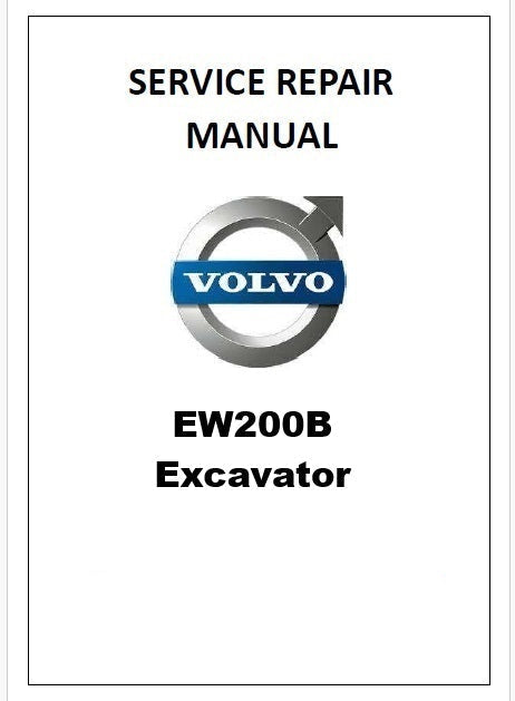 Volvo EW200B Excavator Pdf Repair Service Manual