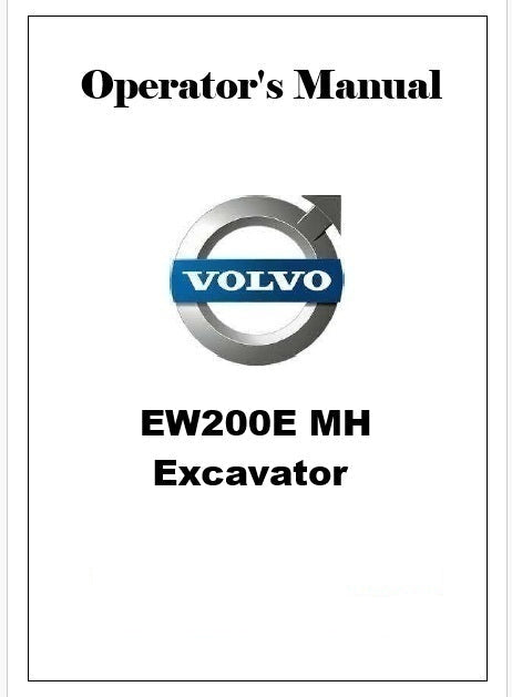 Volvo EW200E MH Excavator Pdf Operator's Manual